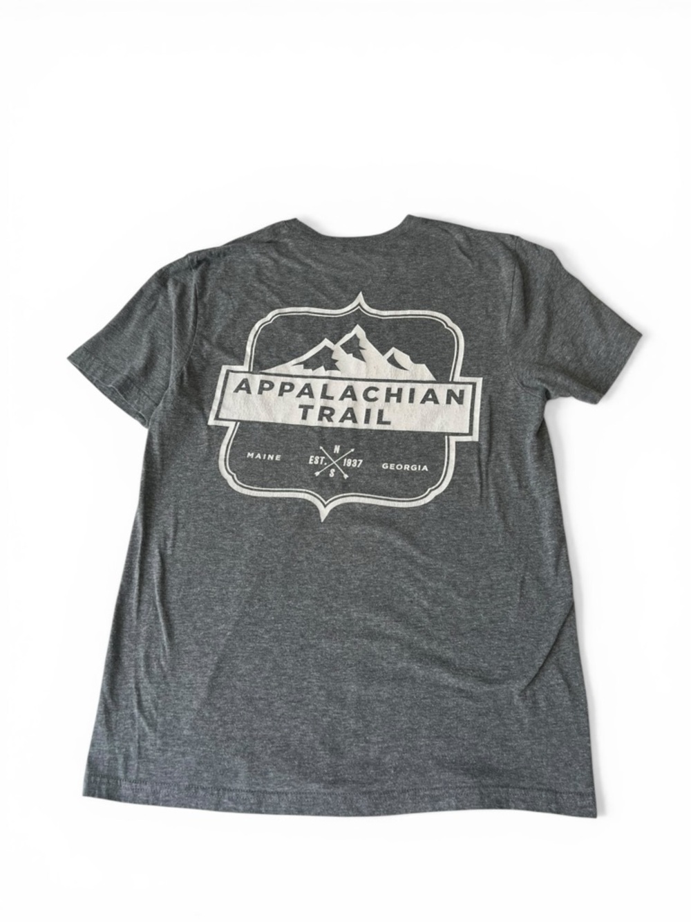 Mens Crewneck Appalachian Trail T-Shirt - Gray est: size: S-M - Picture 2 of 7